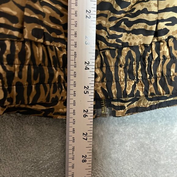 Vtg FUDA Women Animal Leopard Cheetah Silk Bomber Full Zip Structured Jacket M - Picture 10 of 12